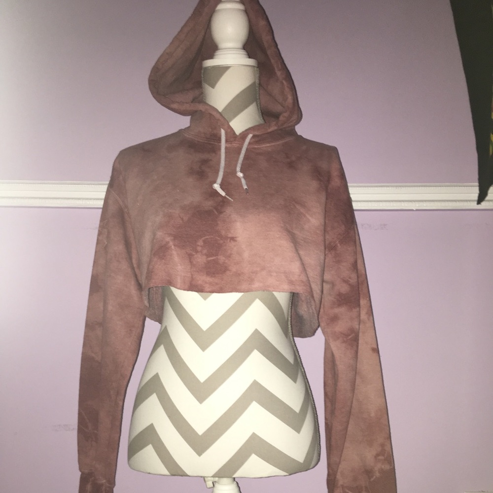 Cropped Tie Dye Hoodie